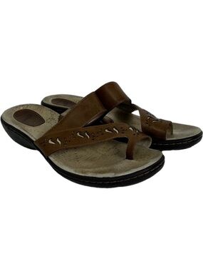 Red Wing Brown Leather‎ Sandals Size 6.5 B Womens Cutout Bohemian Summer Beach